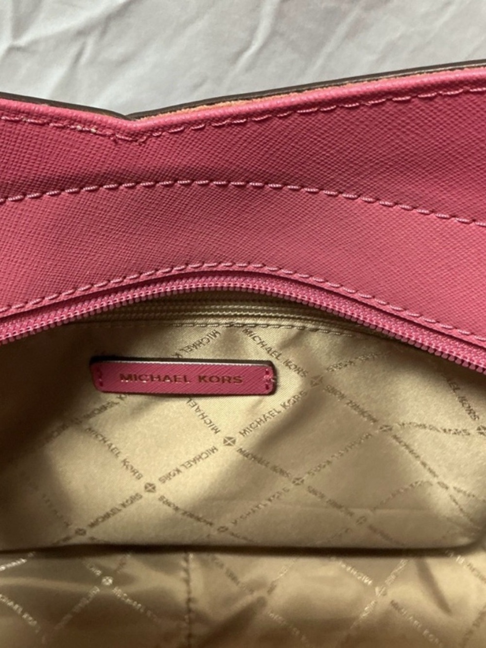 Michael Kors Hot Pink and Pale Pink Shoulder Bag - Picture 6 of 12